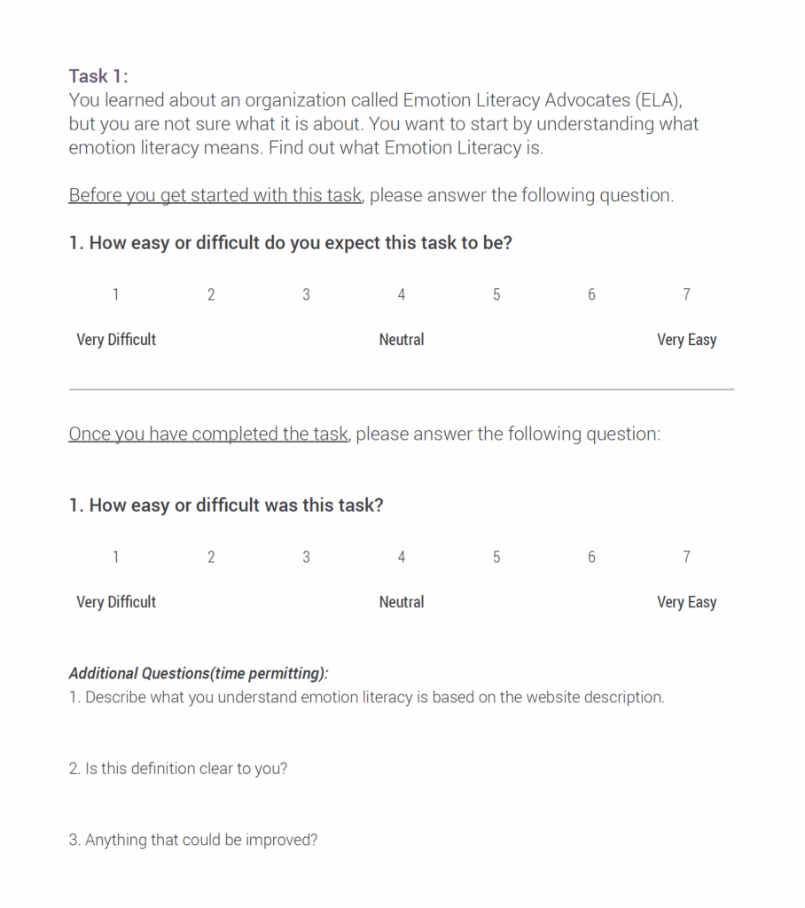ELA Usability Test Task 1